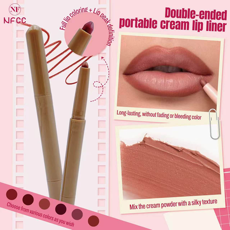 Double-ended portable cream lip liner